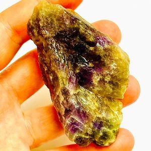 Chevron Purple Amethyst Point Africa Raw Natural Rough Crystal Mineral Rock 3 oz